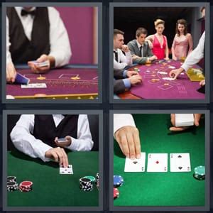 4 Pics 1 Word 8 Letter Answers for Dealer, Gamble, .